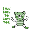 Happy Greeny Bear (Eng)（個別スタンプ：25）