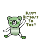 Happy Greeny Bear (Eng)（個別スタンプ：31）