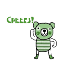 Happy Greeny Bear (Eng)（個別スタンプ：36）