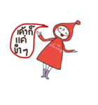 Beauty red hat kid, sweet and true（個別スタンプ：18）