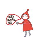 Beauty red hat kid, sweet and true（個別スタンプ：38）