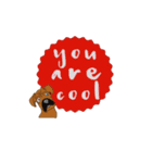 Happy dog, Be yourself.（個別スタンプ：31）