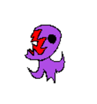 ドットキャラクターズ 紫の影（個別スタンプ：1）