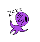 ドットキャラクターズ 紫の影（個別スタンプ：3）