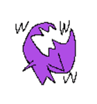 ドットキャラクターズ 紫の影（個別スタンプ：5）