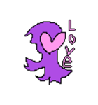 ドットキャラクターズ 紫の影（個別スタンプ：8）
