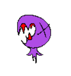 ドットキャラクターズ 紫の影（個別スタンプ：10）