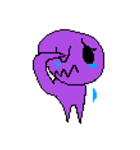 ドットキャラクターズ 紫の影（個別スタンプ：12）