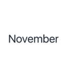 シンプルな日付【11月】（個別スタンプ：2）