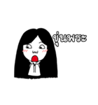 Girl ghost with white coat（個別スタンプ：9）