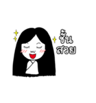 Girl ghost with white coat（個別スタンプ：17）