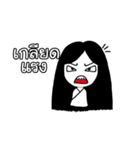 Girl ghost with white coat（個別スタンプ：30）