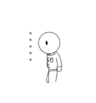 シンプルさん(学生)（個別スタンプ：1）