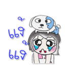 Miss. Waree..Love dog..^^（個別スタンプ：6）