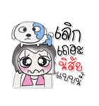 Miss. Waree..Love dog..^^（個別スタンプ：11）