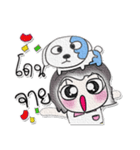 Miss. Waree..Love dog..^^（個別スタンプ：15）