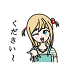 A cute and lovely girl(Japanese version)（個別スタンプ：9）