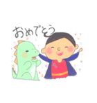 スーパーマンと恐竜くん（個別スタンプ：15）