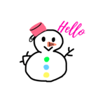 ゆきだるまのユッキー（個別スタンプ：1）