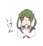 セーラー服の女の子たちとくらげ（個別スタンプ：4）