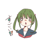 セーラー服の女の子たちとくらげ（個別スタンプ：5）