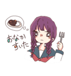セーラー服の女の子たちとくらげ（個別スタンプ：9）