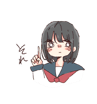 セーラー服の女の子たちとくらげ（個別スタンプ：12）
