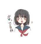 セーラー服の女の子たちとくらげ（個別スタンプ：13）