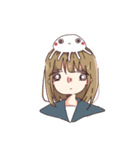 セーラー服の女の子たちとくらげ（個別スタンプ：19）
