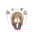 セーラー服の女の子たちとくらげ（個別スタンプ：21）