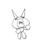 ゴミ袋ウサギ（個別スタンプ：2）