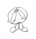 ゴミ袋ウサギ（個別スタンプ：3）