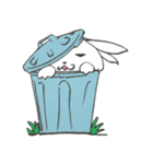 ゴミ袋ウサギ（個別スタンプ：5）