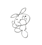 ゴミ袋ウサギ（個別スタンプ：8）
