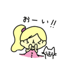 かわいいcat＆girl（個別スタンプ：6）