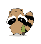 Raccoon in the forest（個別スタンプ：1）