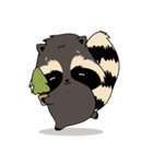 Raccoon in the forest（個別スタンプ：2）