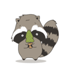 Raccoon in the forest（個別スタンプ：3）