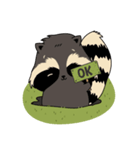 Raccoon in the forest（個別スタンプ：35）