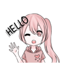Pony tail cute girl（個別スタンプ：1）