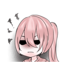 Pony tail cute girl（個別スタンプ：3）