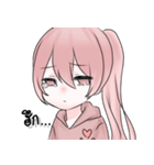 Pony tail cute girl（個別スタンプ：4）