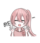 Pony tail cute girl（個別スタンプ：5）