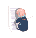 Dere characters- Moe Ver 1. HANA MOMOIRO（個別スタンプ：15）