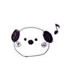 モノクロわんこ "MON"（個別スタンプ：1）