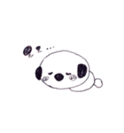 モノクロわんこ "MON"（個別スタンプ：3）