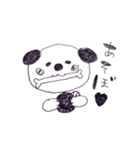 モノクロわんこ "MON"（個別スタンプ：4）