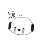 モノクロわんこ "MON"（個別スタンプ：5）