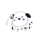 モノクロわんこ "MON"（個別スタンプ：12）