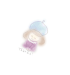 ベレー帽のボブ子（個別スタンプ：1）